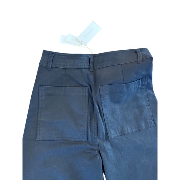 Z Supply Rilynn Twill Pant Womens Small Black Casual Trousers Tailored Fit Butto - Picture 7 of 7